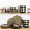 theterra Dinner Plates Set of 6, 10.5 Inch Ceramic Dinner