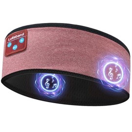 Lullaband Sleep Headphones Headband, Wireless Bluetooth Sports Headphones 10+ Hours Play Time with Stereo HD Hi Fi Speakers for Travel Workout Meditation Meditation Yoga Housework