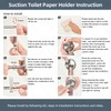 YOHOM Suction Cup Toilet Paper Holder Bathroom Hooks for Towel