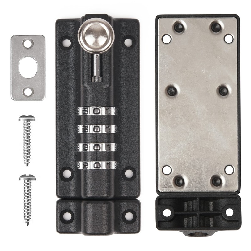 Weielt Digit Combination Locking Bolt, 4 Digit Sliding Lockable 120mm