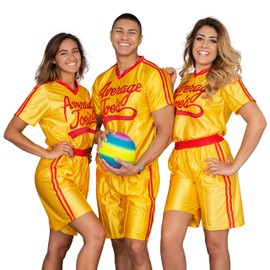 Costume Agent Dodgeball Average Joe's Adult Yellow Jersey Costume Set (4X-Large)