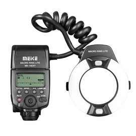 Meike MK-14EXT-N I-TTL Macro Ring Lite Flash with LED AF Assist Lamp for Nikon Cameras D5100 D3200 D3300 D5200 D90 D850 D3500