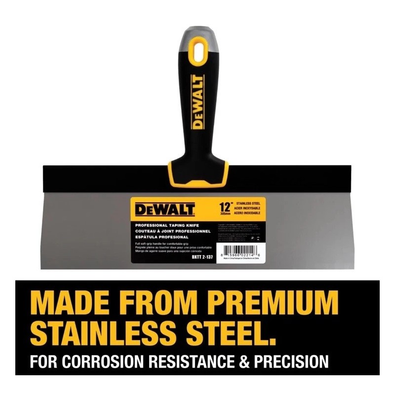 DEWALT 12" Drywall Taping Knife Stainless Steel | DEWALT |