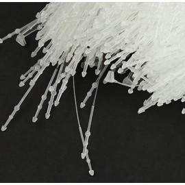 SIDAZON 3 Inch 500 Pcs Plastic Fasteners Hang Tags Clear Snap Lock Pins Security Loop Price Tag Pins Safety Ring Ties for Retail Store Clothing Accessory (3“ 500pcs, Clear)