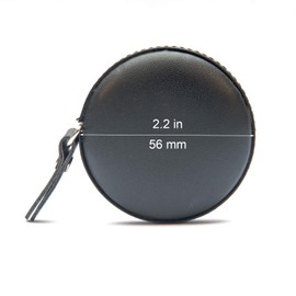 Tape Measure Body Leather Retractable Small Sewing Tape Measure for Tailors and Designers 1 Piece 60 Inch / 1.5 Metre Wide (Black)