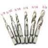 NUZAMAS Set of 6 Screw Thread Tap Drill Set Hex