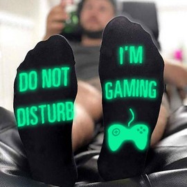 PTSHOW Funny Christmas Gifts Novelty Gaming Socks Christmas Stocking Stuffers for Men Teens Boys Kids Him Adult Xmas Gifts