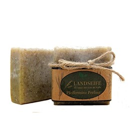 Landseife Peppermint Exfoliating Soap - Handmade Organic Natural Soap