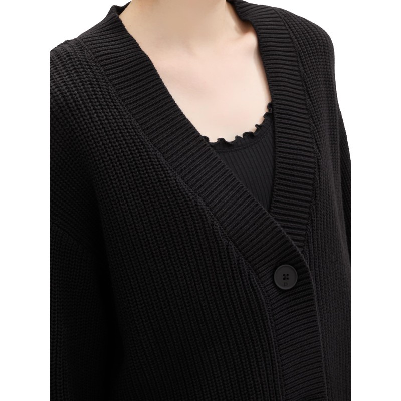 TOM TAILOR Denim Women's Basic Cardigan with Buttons, 14482 -