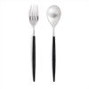 Cutipol MIO Black/Matte Silver Dinner (Fork/Spoon), Set of 2