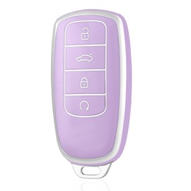 OFF WE GO Schlüsselhülle Autoschlüssel Hüllen Schlüsselgehäuse für Chery omoda C5 Tiggo 8 Plus 7 Pro Tiggo 8 Pro Arrizo 5 Schlüsselcover Auto Schlüssel Hülle Schlüsselbox Schutz Gehäuse, Lila Silber