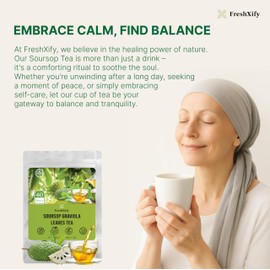 FreshXify Soursop Tea – 100% Natural Graviola Leaf Tea | Herbal Detox Blend | 40 Bleach-Free Tea Bags | Caffeine-Free, Non-GMO | Té de Guanábana