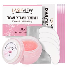 LASHVIEW Eyelash Extension Remover Cream, Light Lily Flavor Cream,Eyelash Adhesive Remover, 10g