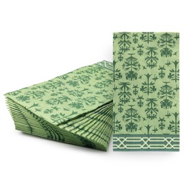 Karma, 20-Count 3-Ply Dinner Size Paper Napkins, Decorative Guest Paper Napkins for Party Picnic, Dinner, Baby Shower, Bridal Shower, Thistle