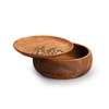ExclusiveLane Handcrafted Mango Wooden Chapati Box Indian For Storing Roti