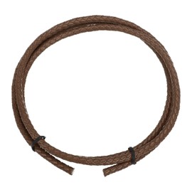 sourcing map Braided Leather Cord, 4mm Round Braided Faux Leather Necklace Cord Bolo Tie String 2 Yard for Jewelry Making Necklace Crafts Beading Braiding 155