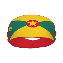 Cute Grenada Flag Headbands Women Men Flag Sweatband Sports Headband for Running, Cycling, Yoga Gym, Working Out