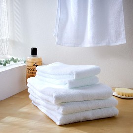 Terry Labo Pure White Face 3-Piece Towel Set, Made in Japan, Senshu Towel (Approx. 13.4 x 33.5 inches), 3 Pieces, White