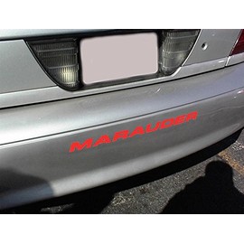 BDTrims Bumper Raised Letters Compatible with 2000-2004 Marauder Models (Red)