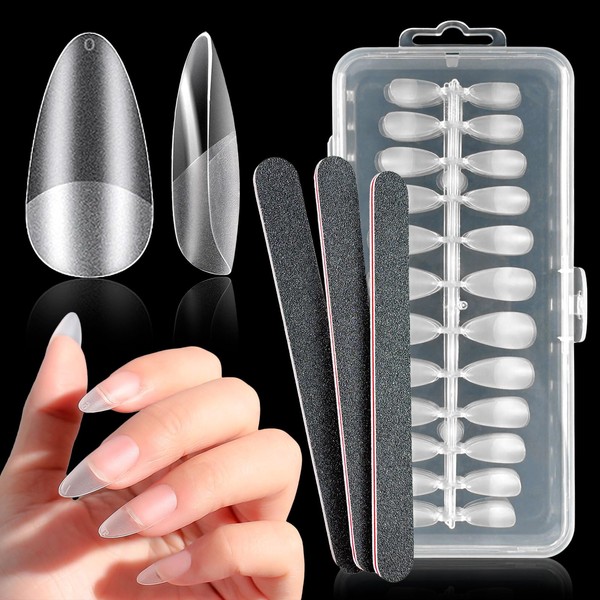 Pack of 240 Nail Tips, Almond Shape Nail Tips for