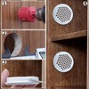 Auvotuis 20Pcs Circular Air Vents White Soffit Vent, Stainless Steel