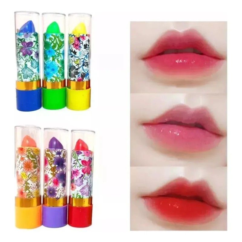 Labiales Mágicos Florales Para Labios Con Aroma 12 Piezas