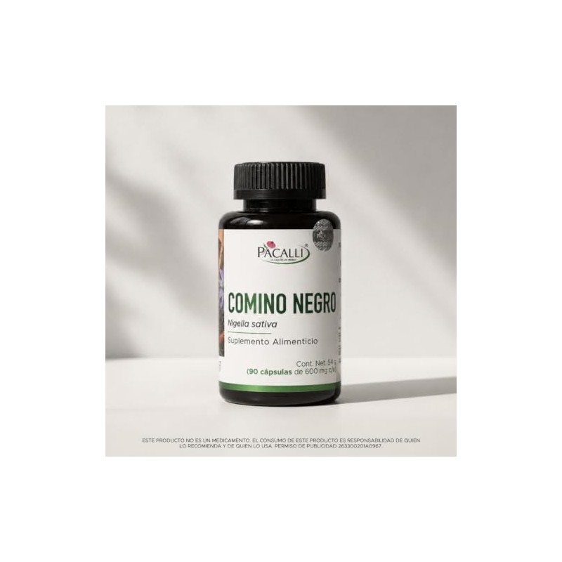 PACALLI Comino Negro 90 Cápsulas 600mg - Nigella Sativa