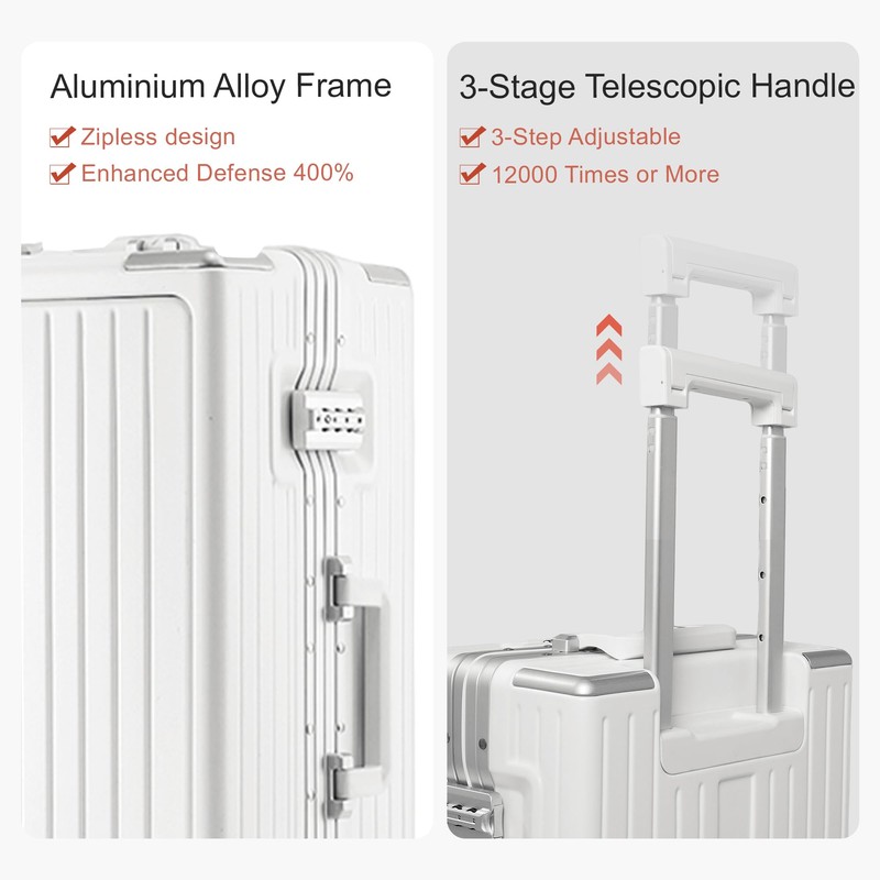 VentureVault Carry On Luggage 22x14x9 Airline Approved Aluminum Frame, 20