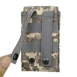 Bolsa de teléfono táctica de nailon resistente al agua, pequeña Molle, multiusos (ACU)