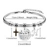 HEYEJET Christening Gift Bracelets for Women with 26 Letters Baptism