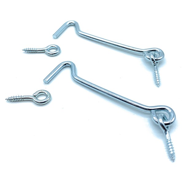JAM2DAY 2 x Screw in Gate Hooks and Eyes -