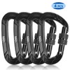4pcs 12KN Twist Locking Carabiner Snag Free Carabiner Pet Collar