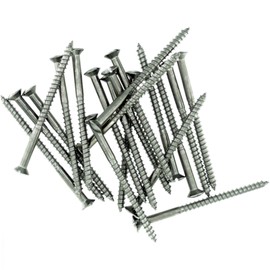 No.3 x 0.78 (2.5mm x 20mm) Slot Raised Countersunk Wood Screw - Stainless Steel (A2) (Pack of 20)