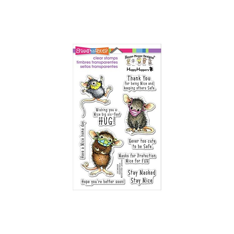 Stampendous House Mouse Masked Mice Clear Stamp Set