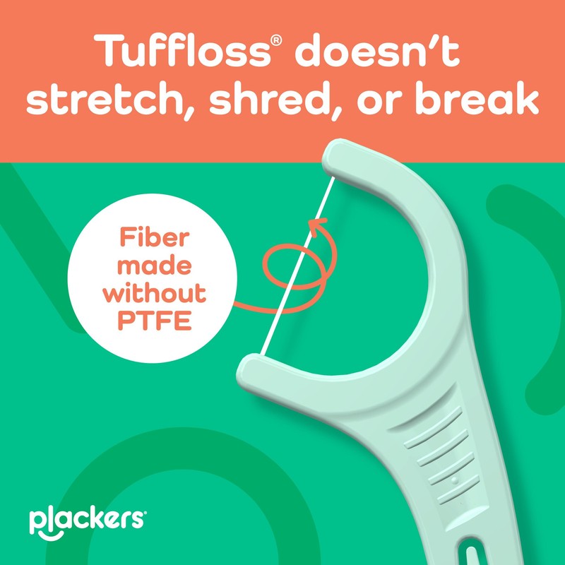 Plackers® Micro Line® Floss Picks - Intense Mint, Floss Fiber