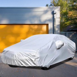 NEVERLAND Full Sedan Car Cover Waterproof All Weather Protection Anti-UV Rain Snow Sun