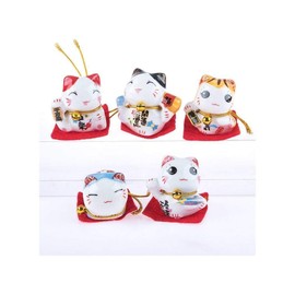 lachineuse Set of 5 Maneki Neko Figurines
