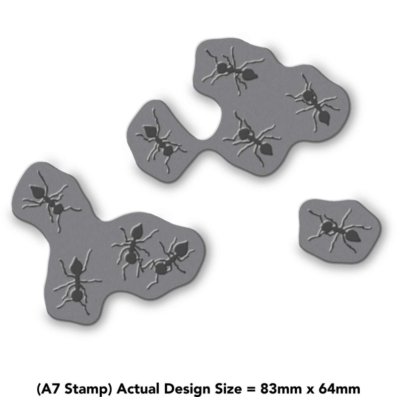 Azeeda A7 'Swarming Ants' Unmounted Rubber Stamp (RS00038606)