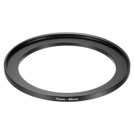 PATIKIL Step-Up Ring Adapter 72mm to 86mm, Filter Step-up Rings Camera Lens Filters Metal Ring Digital for ND IR DSLR Lenses, Black