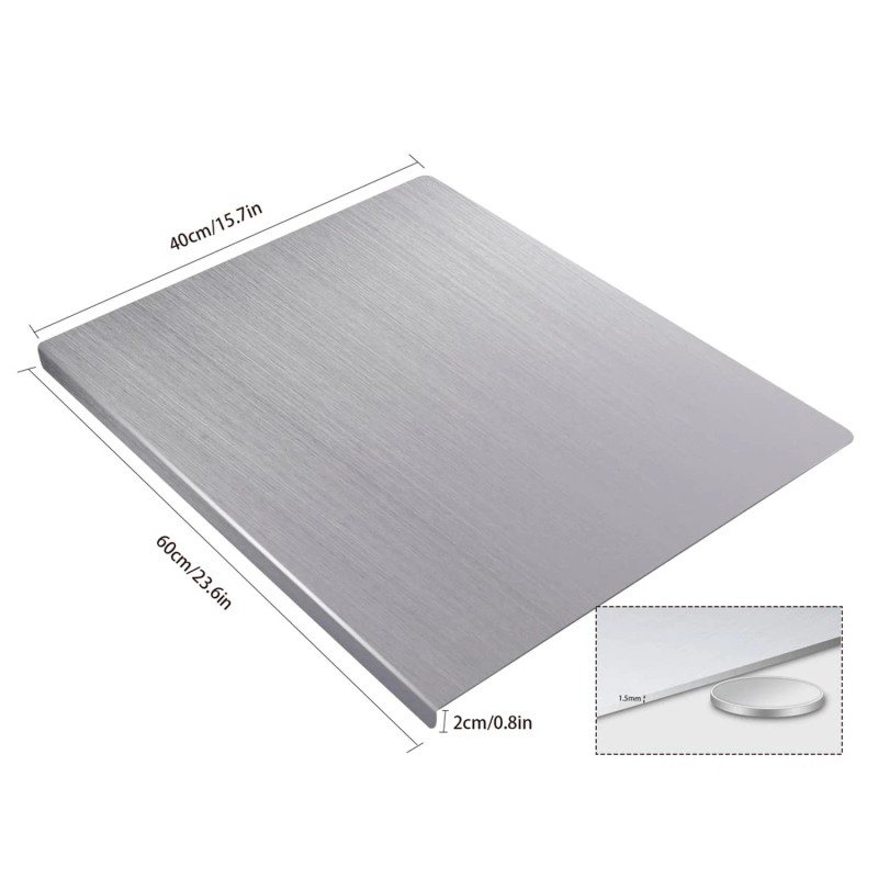 TMEEIHNSS Large Stainless Steel Cutting Board Set (50/60/70/80cm