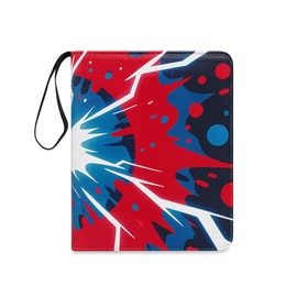 9 Pocket Card Binder, Trading Card Binder with 50 Removable Sleeves, Holds Up to 900 Cards, Waterproof PU Zippered Collectible Card Album for TCG, Sports, Baseball, Football Cards