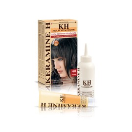Keramine H Restructuring Colour Cream Chestnut Brown 3 Packs of 110ml Total 330ml