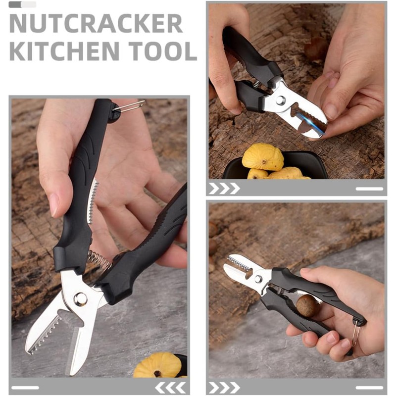 ABOOFAN Cascanueces Portátil Multifuncional de Metal y Plástico para