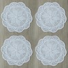 kilofly Crochet Cotton Lace Table Placemats Doilies Value Pack, 4pc,