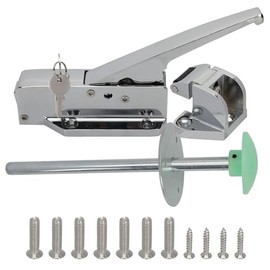 Xiozugibi Walk in Cooler Door Handle Complete Latch Kit with Freezer and Cooler Radial Latch Offset 1/8 inch to 1/4 inch Flush 5.9 Inch Solid Metal Interior Release