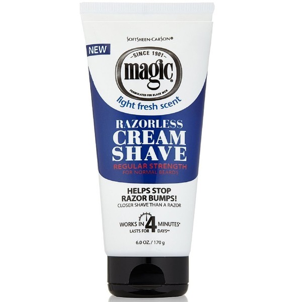 Magic Razorless Cream Shave Regular Strength 6 Ounce (177ml) (6 Pack)