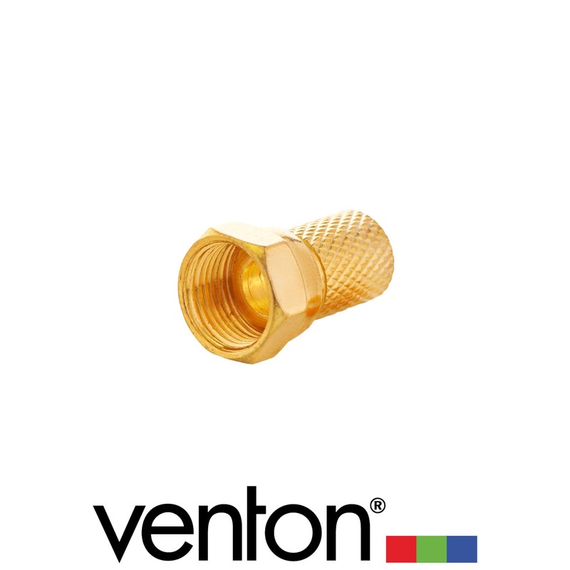 VENTON 16x F-Connector 7 mm with 8x Gold-Plated F-Connectors: with