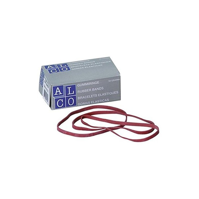 ALCO Gummibänder im Karton/752 rot 150x4 Inh. 50g