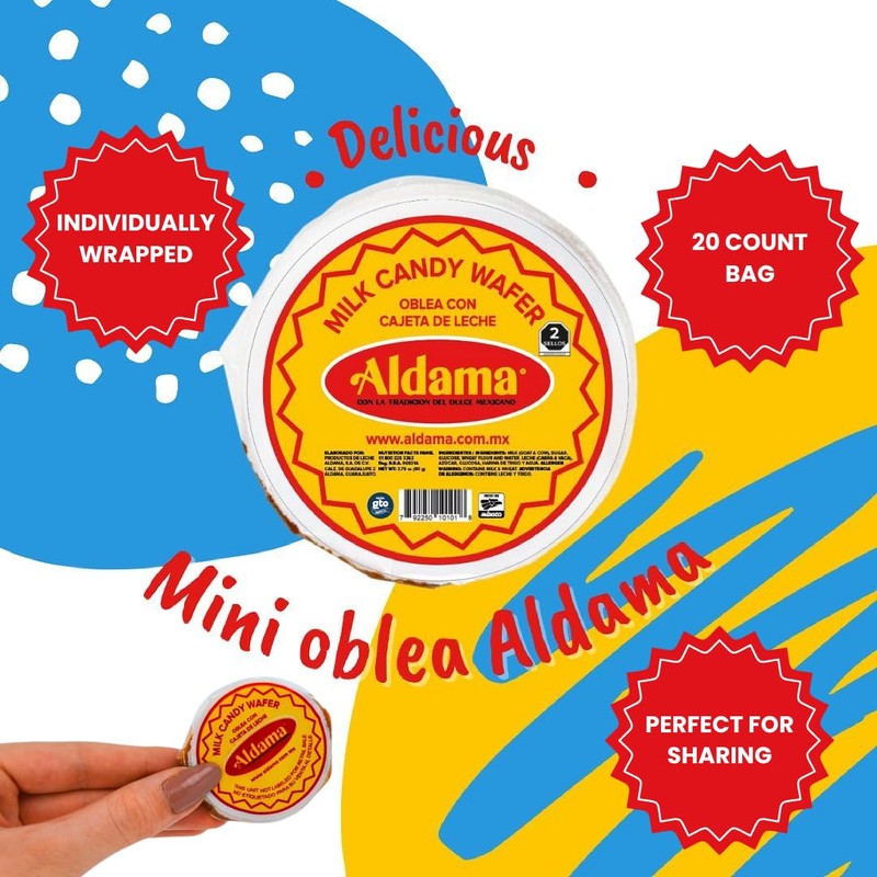 ALDAMA Mini Obleas Milk Candy Wafers – Traditional Mexican Cajeta