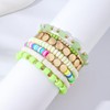 Surfer Heishi Clay Bead Bracelets for Women Bohemian Stackable Gold